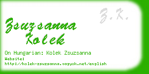 zsuzsanna kolek business card